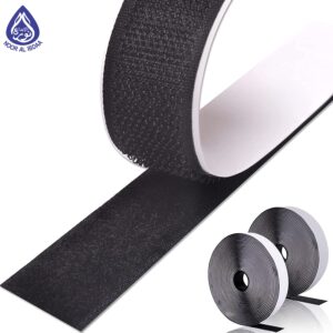 adhesive pad with loop tape and hook tape black - noor al ibdaa